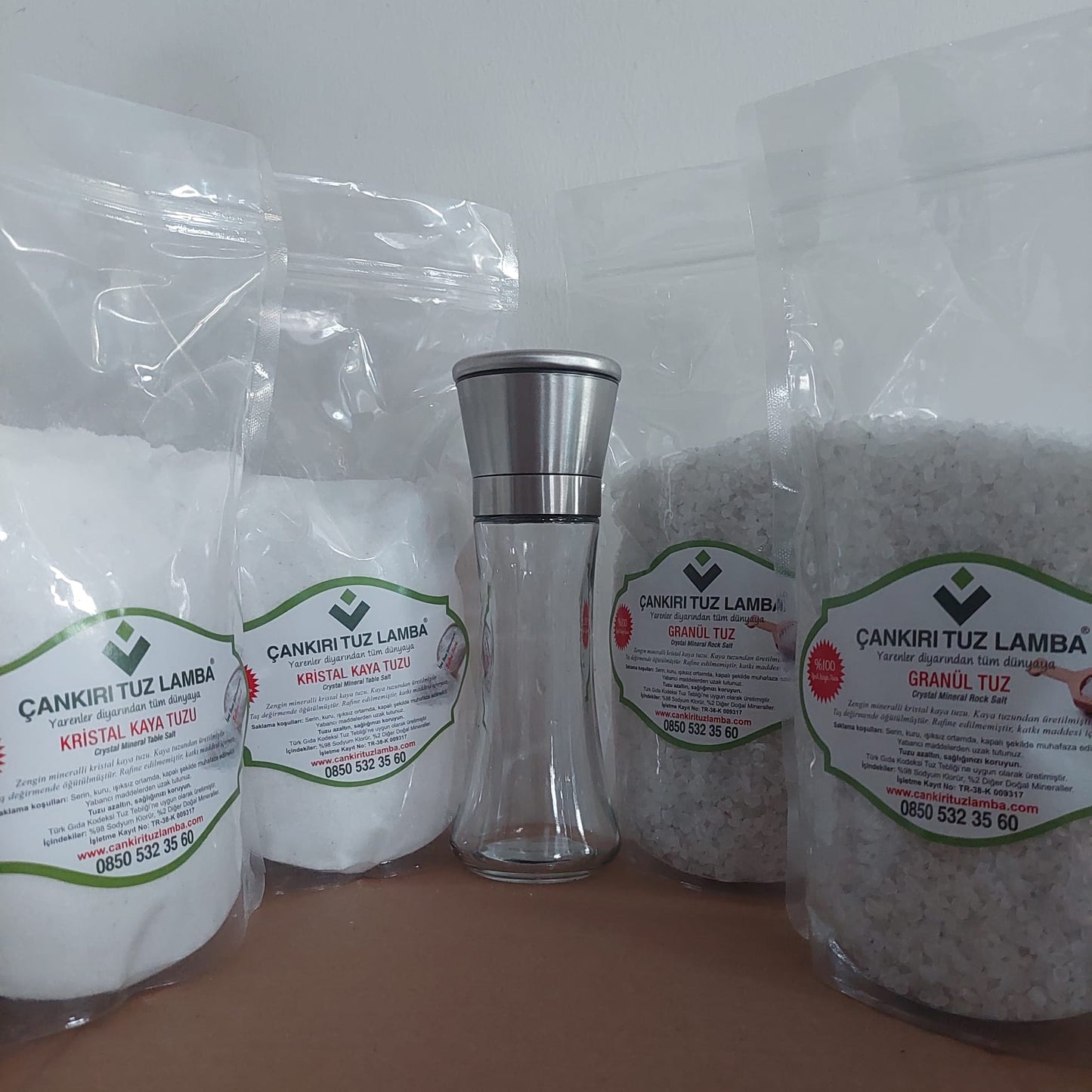 Toptan Kristal Kaya Tuzu Sofralık İnce 1 Kg Kilitli Ambalajlı