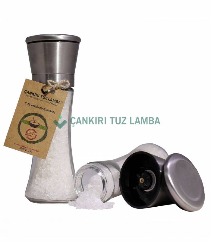 Paslanmaz Çelik Kapak ve Seramik Bıçaklı Tuz ve Baharat Değirmeni 1 Adet