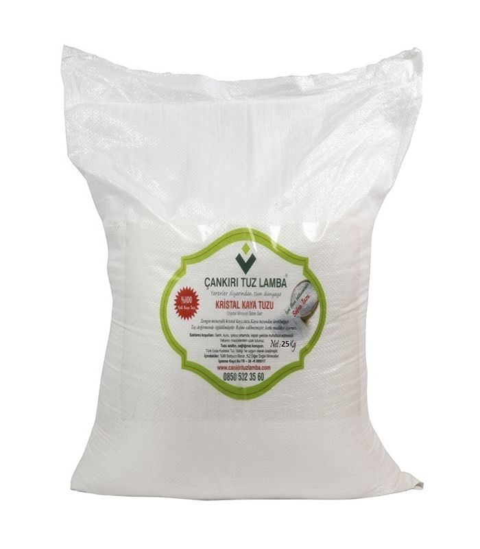Toptan ÇUVAL Çankırı Kaya Tuzu Toz 25 Kg