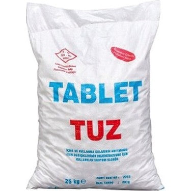 Tablet Su Yumuşatma ve Arıtma Tuzu - Bulaşık Makinesi Tuzu  25 Kg