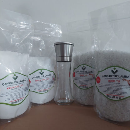 Toptan Kristal Kaya Tuzu Sofralık İnce 1 Kg Kilitli Ambalajlı