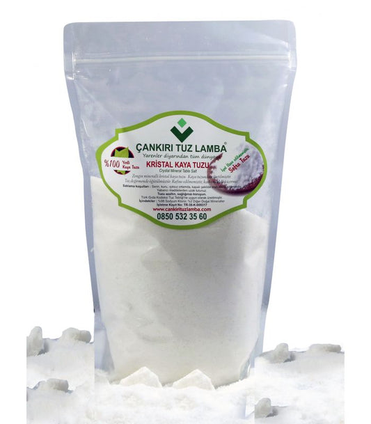 Toptan Kristal Kaya Tuzu Sofralık İnce 1 Kg Kilitli Ambalajlı