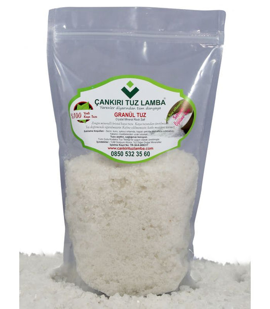 Granül Kaya Tuzu 1 KG Mineralli Sofrada Öğütme Tuzu